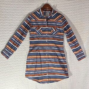 Multicolor Striped Long Sleeve Dress